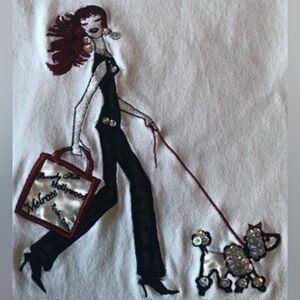 Bling Lady Shopper Walking Dog Tank